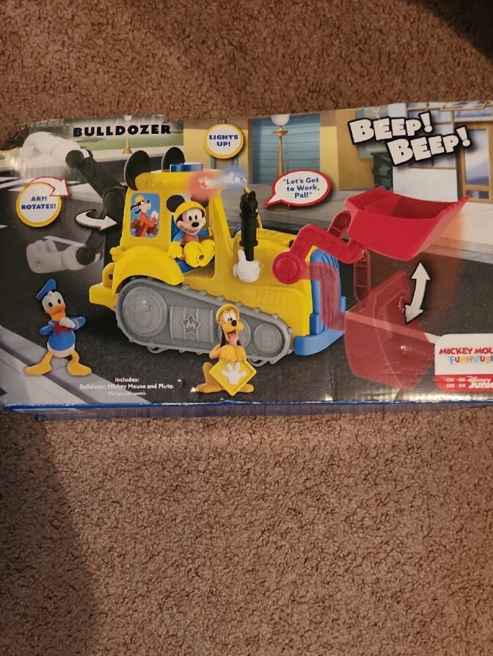 Mickey Bulldozer Toy - Yellow